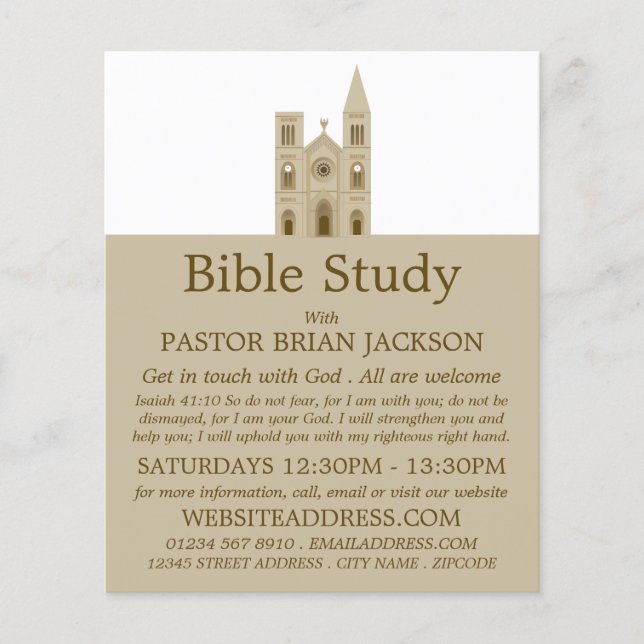 Heilige Kirche, Christliche Bibelklasse Werbespot  Flyer (Vorne)