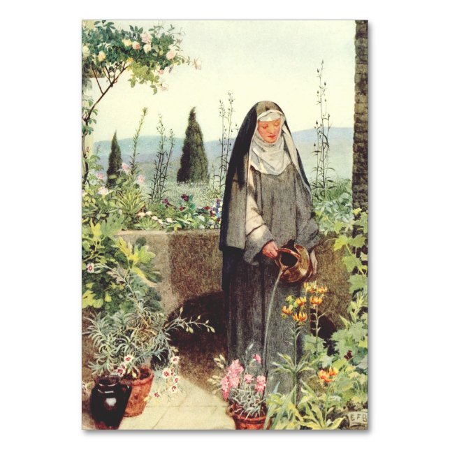 Heilige Klara von Assisi: Patronin des Fernsehens Tischnummer (Vorderseite)