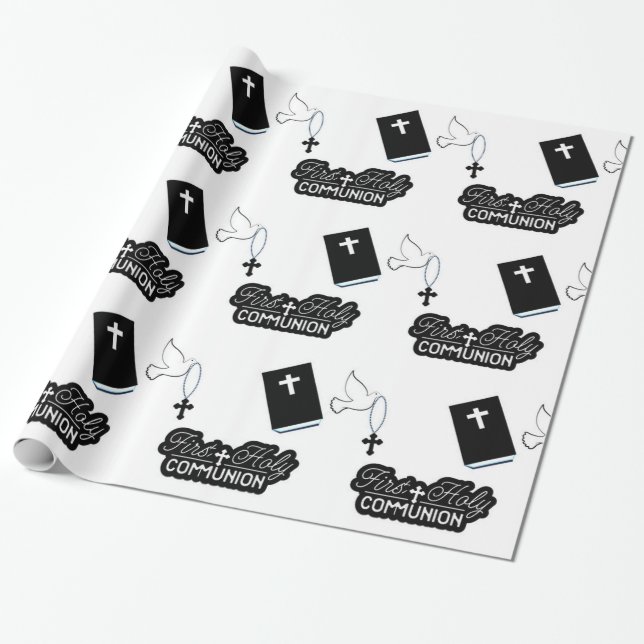 Heilige Kommunion Christening Geschenkpapier (Ungerollt)