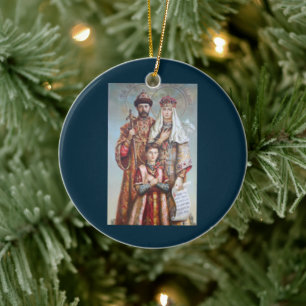 Heilige königliche Märtyrer Nicholas II. Orthodoxe Keramik Ornament