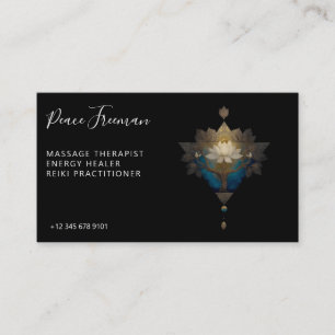 HEILIGE KONVERGENZ ALCHEMISCHES LOTUS-SYMBOL VISITENKARTE