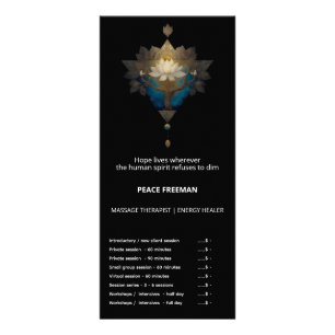 HEILIGE KONVERGENZ ALCHEMISCHES LOTUS-SYMBOL WERBEKARTE