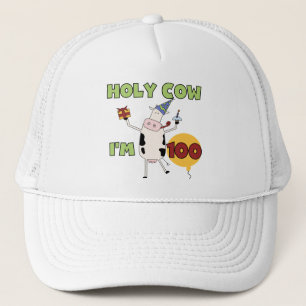 Heilige Kuh 100. Geburtstagsgeschenke und Geschenk Truckerkappe