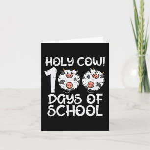 Heilige Kuh 100 Tage der Schule 100. Tag intellige Karte