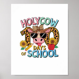 Heilige Kuh 100 Tage der Schule 100. Tag intellige Poster