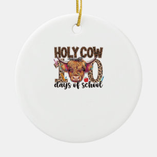 Heilige Kuh 100 Tage der Schule 100. Tag Schulunte Keramik Ornament