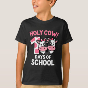 Heilige Kuh 100 Tage Schule Kuh Mädchenlehrer T-Shirt