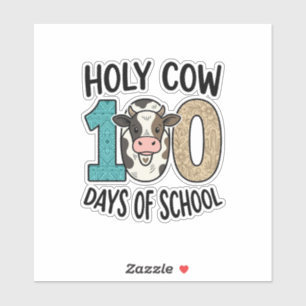 Heilige Kuh 100 Tage Schule Vintage Kuh Shirt Desi Aufkleber