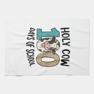Heilige Kuh 100 Tage Schule Vintage Kuh Shirt Desi Geschirrtuch