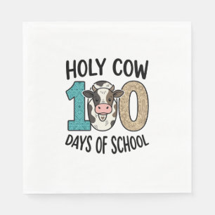 Heilige Kuh 100 Tage Schule Vintage Kuh Shirt Desi Serviette