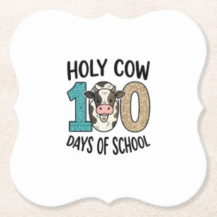 Heilige Kuh 100 Tage Schule Vintage Kuh Shirt Desi Untersetzer
