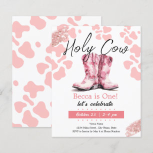 Heilige Kuh 1. Cowgirl Stiefel Geburtstagskind