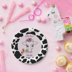 Heilige Kuh 1. Geburtstag Pappteller