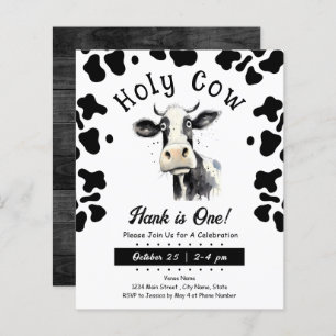 Heilige Kuh 1. Geburtstag Wasserfarbe