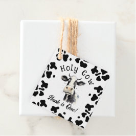 Heilige Kuh 1. Geburtstag Wasserfarbe Geschenkanhänger