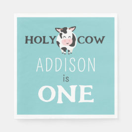 Heilige Kuh 1. Geburtstagsfarm Party Serviette