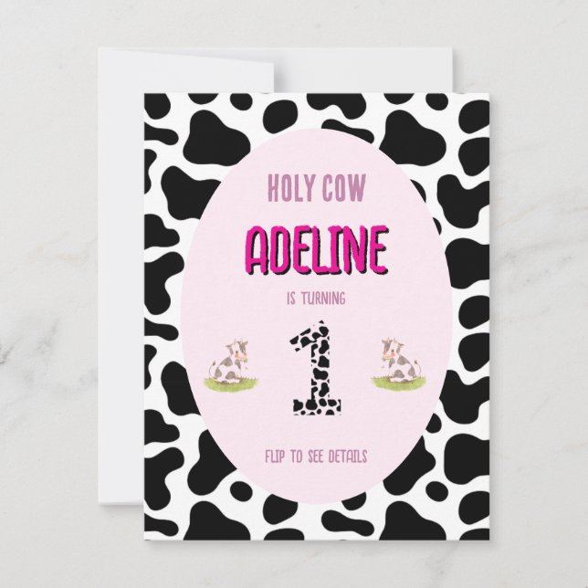 Heilige Kuh 1. Party Einladung (Vorderseite)