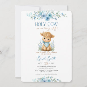 Heilige Kuh Baby Shower Junge Einladung