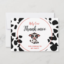 Heilige Kuh dankt Moon für sein Kommen Dankeskarte