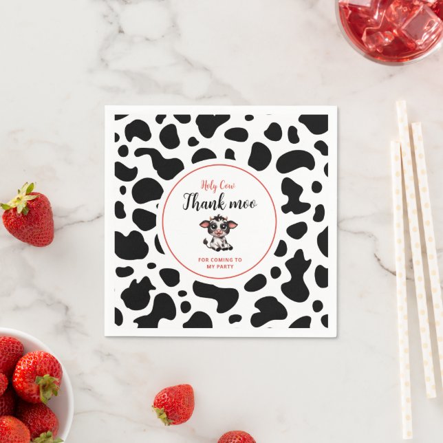 Heilige Kuh dankt Moon für sein Kommen Serviette (Beispiel)