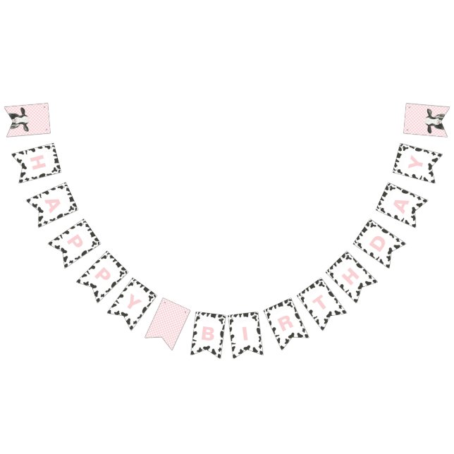 Heilige Kuh Erstgeburt Rosa Karierte Kuh Printwerb Wimpelkette (Alle)