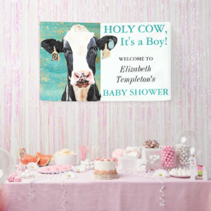 Heilige Kuh Es ist eine junge Babydusche Holstein Banner