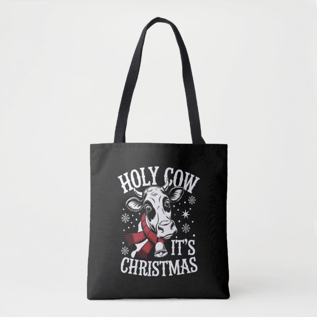 Heilige Kuh Es ist Weihnachten Funny Cow Lover Far (Vorderseite)