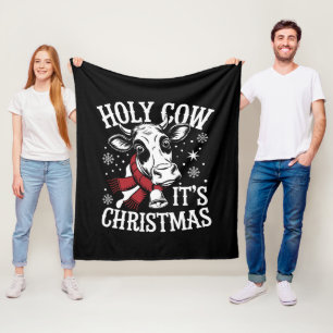 Heilige Kuh Es ist Weihnachten Funny Cow Lover Far Fleecedecke