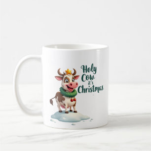Heilige Kuh Es ist Weihnachten I Xmas Kuh T-Shirt Kaffeetasse