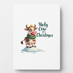 Heilige Kuh Es ist Weihnachten Ich Xmas Kuh T-Shir Fotoplatte