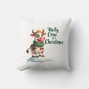 Heilige Kuh Es ist Weihnachten Ich Xmas Kuh T-Shir Kissen