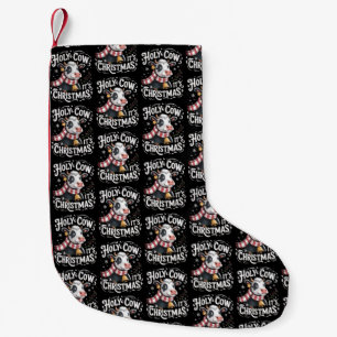 Heilige Kuh, es ist Weihnachten, lustiger Kuhliebh Kleiner Weihnachtsstrumpf