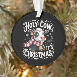Heilige Kuh Es ist Weihnachten Lustiger Kuhliebhab Ornament