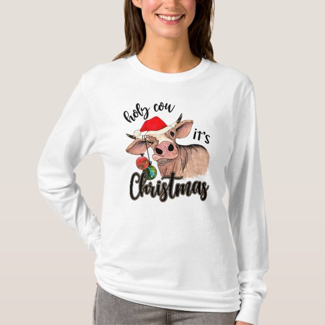 *~* Heilige Kuh Es ist Weihnachtsschmuck lustig T-Shirt (Vorderseite)