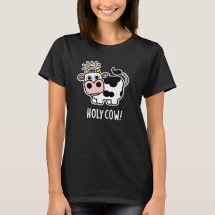 Heilige Kuh Funny Animal Pun Dark BG T-Shirt