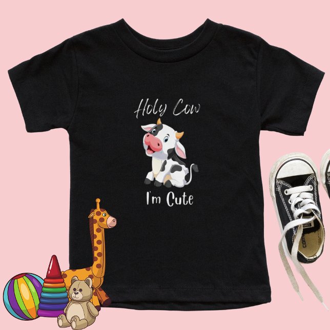 Heilige Kuh Funny, ich bin Niedlich Baby T-shirt (Von Creator hochgeladen)
