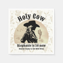 Heilige Kuh Funny Vintag Cowgirl 50. Geburtstag