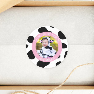 Heilige Kuh Geburtstag Foto Danke, dass Sie gekomm Runder Aufkleber