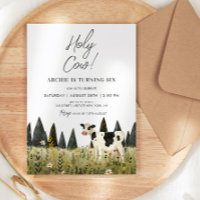 Heilige Kuh Geburtstagskuh Party Aquarell Niedlich