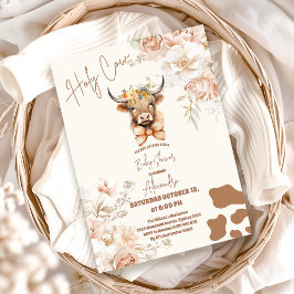 Heilige Kuh Grünpflanzen Hochland Kuh Baby Dusche Einladung