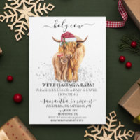 Heilige Kuh Highland Calf Babydusche Weihnachten
