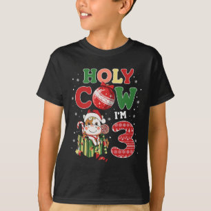 Heilige Kuh Ich bin 3 Geburtstag Junge 3. Kuh Farm T-Shirt