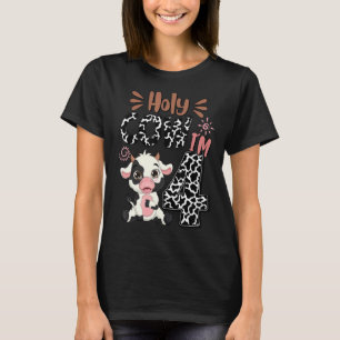 Heilige Kuh Ich bin 4 Geburtstag Junge 4. Kuh Farm T-Shirt
