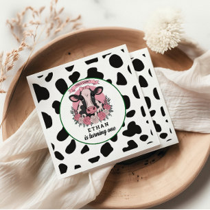 Heilige Kuh Ich bin ein Cowgirl 1. Geburtstag Part Serviette