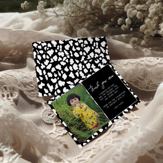 Heilige Kuh ich bin ein Kuh Mädchen 1. Geburtstag Dankeskarte