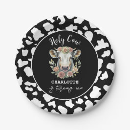 Heilige Kuh ich bin ein Kuh Mädchen 1. Geburtstag Pappteller