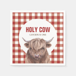 Heilige Kuh Ich bin eine braune Kuh Print Geburtst Serviette