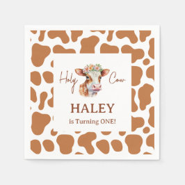 Heilige Kuh Ich bin eine braune Print 1. Baby Gebu Serviette