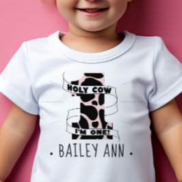 Heilige Kuh Ich bin eine erste Geburtstagskarte Ni Baby T-shirt