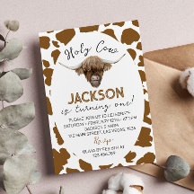 Heilige Kuh ich bin eine Highland Kuh 1. Geburtsta